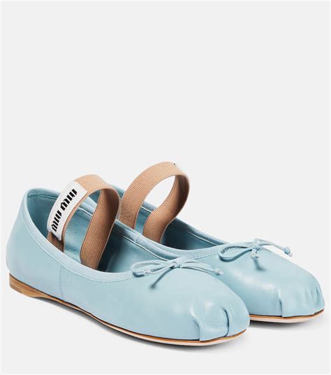 miu miu ballet flats leather|miu michael shoes.